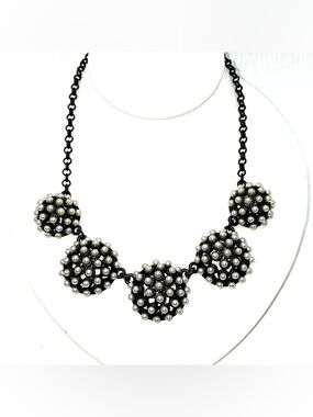 Anna Marie Designed Plunder Bronze Pearl Dome Collar Chunky Statement Necklace